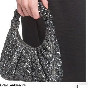 NWT- JW Pei  Gabbi Rhinestone ruched hobo purse by Norstrom.